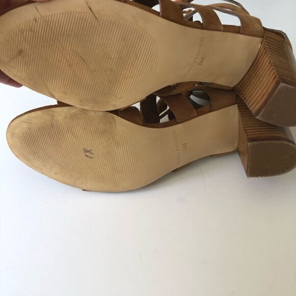 MARC FISCHER SUEDE LACE-UP BLOCK HEEL SANDAL - Picture 7 of 8